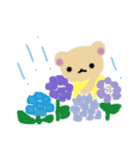 くまちゃんの季節の花シリーズ（個別スタンプ：1）