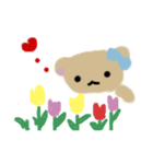 くまちゃんの季節の花シリーズ（個別スタンプ：2）