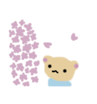 くまちゃんの季節の花シリーズ（個別スタンプ：3）