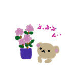 くまちゃんの季節の花シリーズ（個別スタンプ：5）