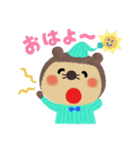 使いやすい！かわいいたぬきのスタンプ（個別スタンプ：3）