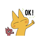 黄色のねこもどき（個別スタンプ：4）