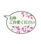 敬語お仕事にも使える 北欧花の吹き出し③（個別スタンプ：28）