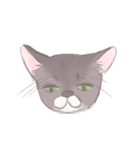 微妙な顔のネコ ミミちゃん（個別スタンプ：4）