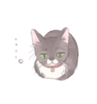 微妙な顔のネコ ミミちゃん（個別スタンプ：7）