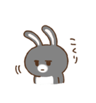 黒うさぎさんのスタンプ1（個別スタンプ：7）