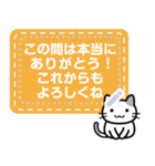 ねこさん メッセージスタンプ（個別スタンプ：11）