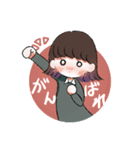 女の子とかたつむり（個別スタンプ：3）