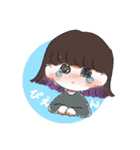 女の子とかたつむり（個別スタンプ：4）