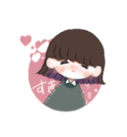 女の子とかたつむり（個別スタンプ：5）