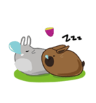 しあわせうさぎ ピータン＆ハッチー（個別スタンプ：1）