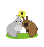 しあわせうさぎ ピータン＆ハッチー（個別スタンプ：6）