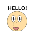 レトロカートゥーン顔スタンプ(FACE BOY)（個別スタンプ：2）