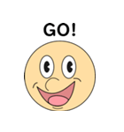 レトロカートゥーン顔スタンプ(FACE BOY)（個別スタンプ：10）