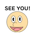 レトロカートゥーン顔スタンプ(FACE BOY)（個別スタンプ：16）
