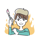 丁寧語の女性キャラスタンプ（個別スタンプ：5）