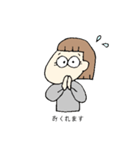 おかっぱOLの日常（個別スタンプ：3）