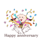 ひつじちゃん達のお祝いメッセージ（個別スタンプ：2）