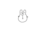 へんてこ-うさぎ（個別スタンプ：3）