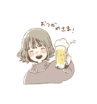 おんなのこのほのぼの（個別スタンプ：3）