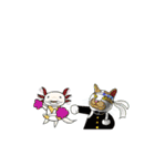 MOFUPAQKIN Cats＆Axolotl＆Goldfish（個別スタンプ：1）