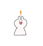 楽しいシンプルなうさぎ（個別スタンプ：15）