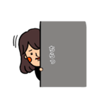 ボブヘアーちゃん2（個別スタンプ：6）