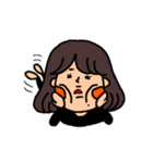 ボブヘアーちゃん2（個別スタンプ：16）
