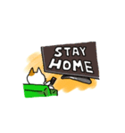 STAY HOME 消しゴムはんこ（個別スタンプ：4）