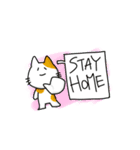 STAY HOME 消しゴムはんこ（個別スタンプ：6）