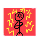 使いやすいポップ棒人間スタンプ（個別スタンプ：4）
