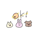 ねこうさわんこ（個別スタンプ：3）