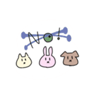 ねこうさわんこ（個別スタンプ：4）