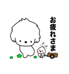 白い小さな犬☆レオとルウ（個別スタンプ：37）