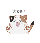 シンプル三毛猫スタンプ（個別スタンプ：10）