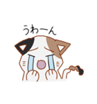 シンプル三毛猫スタンプ（個別スタンプ：25）