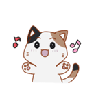 シンプル三毛猫スタンプ（個別スタンプ：40）
