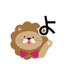 いち文字ライオン（個別スタンプ：8）