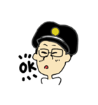 駅長似顔絵スタンプ（個別スタンプ：8）