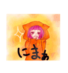 まろ眉女子2（個別スタンプ：6）