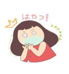 Moji Moji Girl 女の子（個別スタンプ：10）