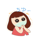 Moji Moji Girl 女の子（個別スタンプ：15）