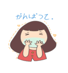 Moji Moji Girl 女の子（個別スタンプ：16）