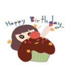 Moji Moji Girl 女の子（個別スタンプ：17）