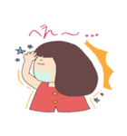 Moji Moji Girl 女の子（個別スタンプ：19）