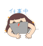 Moji Moji Girl 女の子（個別スタンプ：22）