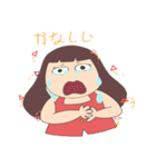Moji Moji Girl 女の子（個別スタンプ：26）