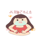 Moji Moji Girl 女の子（個別スタンプ：30）