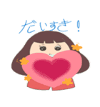Moji Moji Girl 女の子（個別スタンプ：34）