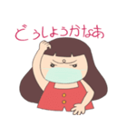 Moji Moji Girl 女の子（個別スタンプ：35）